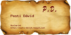 Pesti Dávid névjegykártya